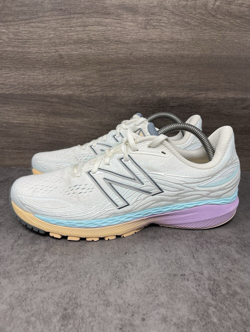 New Balance Fresh Foam X 860v12 Womens Size 10 Narrow 2A White Blue Purple